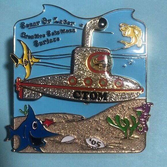 CT-OM ,2005 Odyssey of The Minds Scope it Out ,Submarine w/Omer Connecticut Pin - Picture 4 of 4